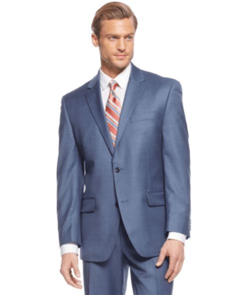 michael kors navy sharkskin suit|Michael Kors blend trousers.